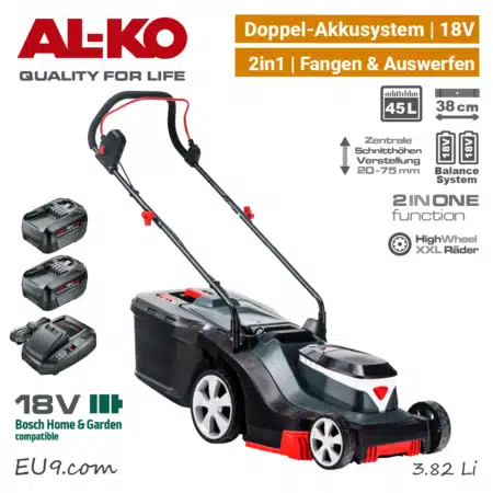 ALKO 3.82 Li Easy Doppel 18V Akku-Rasenmäher Bosch Home & Garden AL-KO EU9