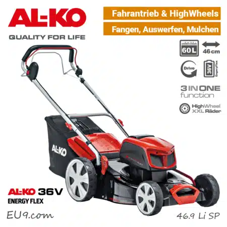ALKO 46.9 Li SP Akku-Rasenmäher 36V EnergyFlex 40V Antrieb selbstfahrer 3-in-1 EU9