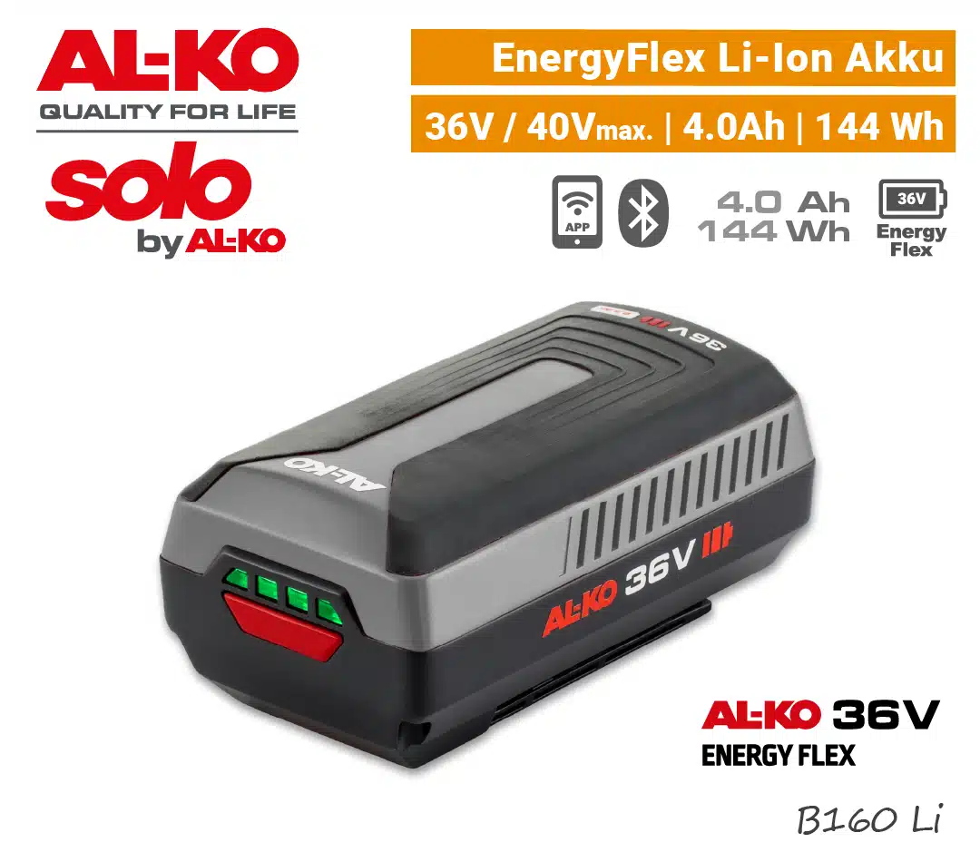 ALKO B 160 Li Li-Ion Akku 4 Ah 4.0 Ah Bluetooth SOLO AL-KO 36V Energy Flex EU9