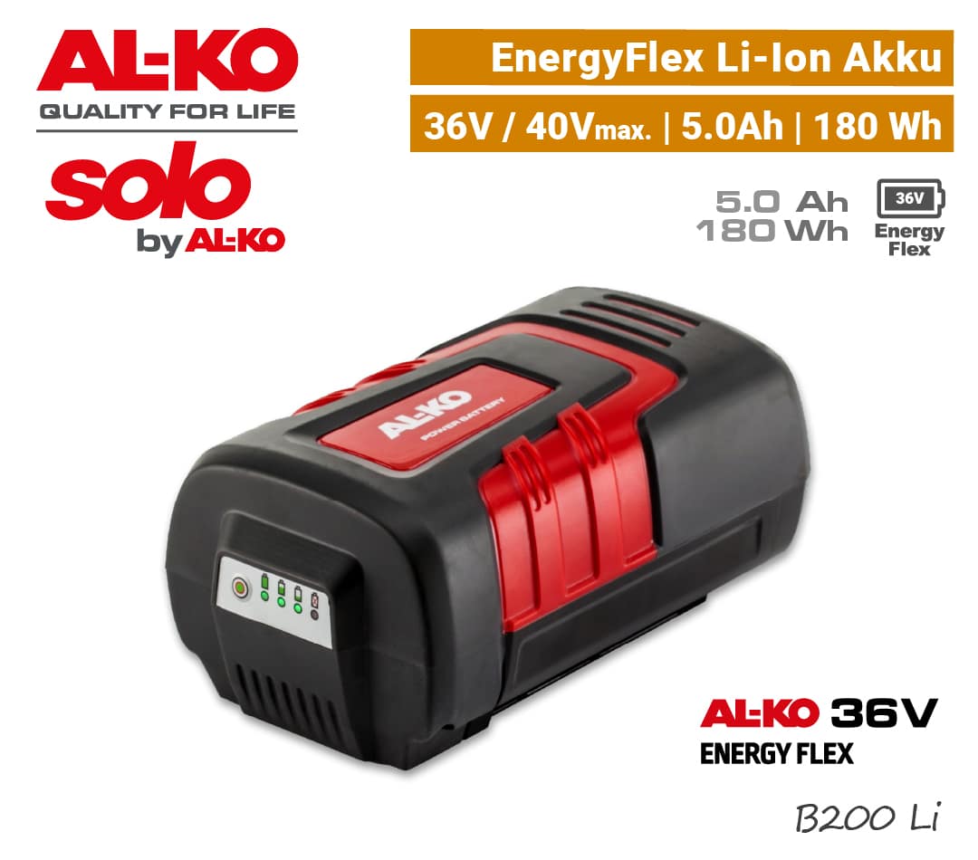 ALKO B 200 Li Li-Ion Akku 5 Ah 5.0 Ah SOLO AL-KO 36V EnergyFlex EU9