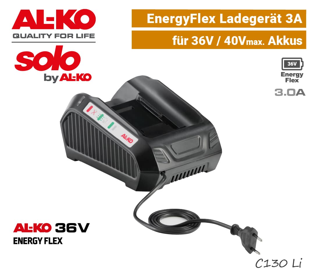 ALKO C 130 Li Ladegerät 36V 40V Akku SOLO AL-KO 36V EnergyFlex EU9