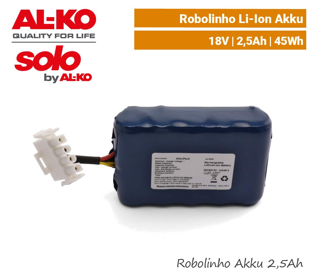 ALKO SOLO Akku 2,5 Ah Li-Ion Robolinho 500 700 800 Akkupack EU9