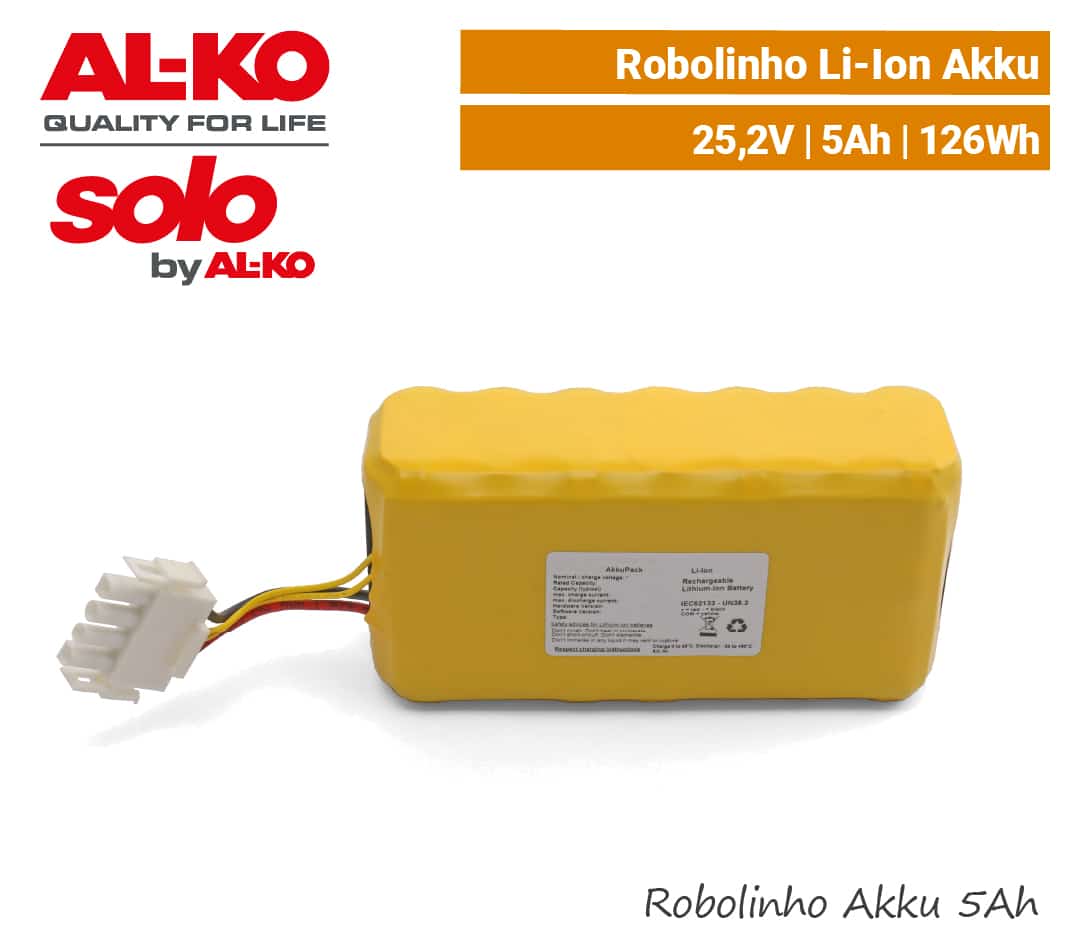 ALKO SOLO Robolinho Akku 5Ah Li-Ion Robolinho 2323 1423 1300 2000 1200 1150 Akkupack EU9