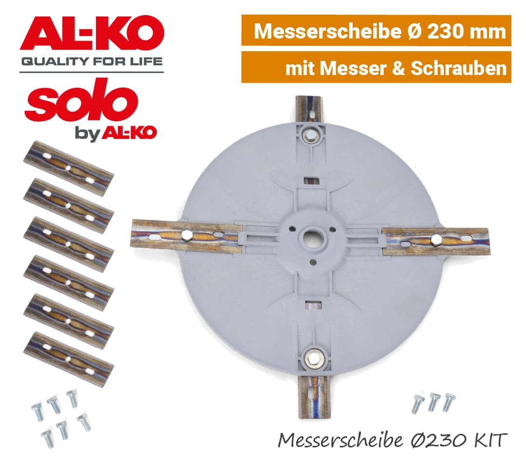 ALKO-SOLO Messerscheibe 230 mm Messerteller Robolinho 1200 W 2000 W Klingen Teller EU9