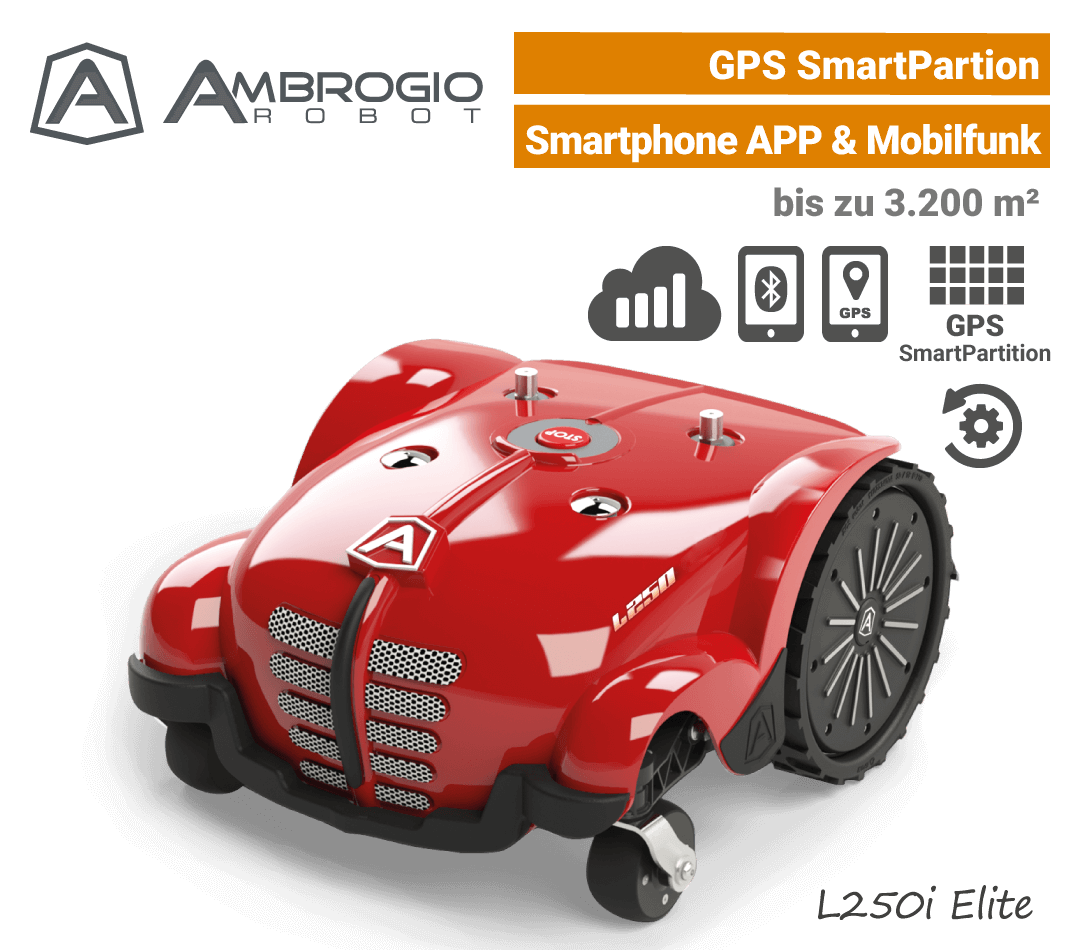 Ambrogio L250i Elite GPS Mähroboter-Rasenroboter Mobilfunk L250 EU9