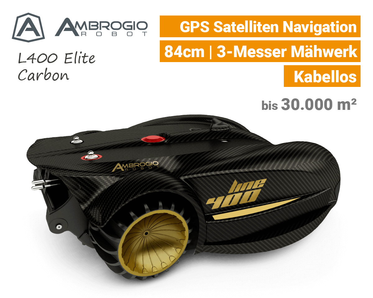 Ambrogio L400 Elite GPS Rasenroboter Mähroboter EU9