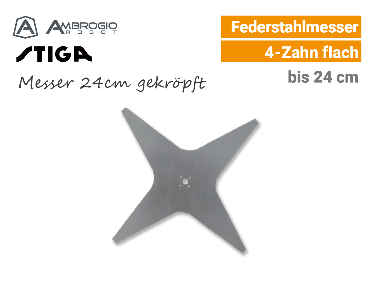 Ambrogio Messer 24cm gekroepft Mähroboter EU9