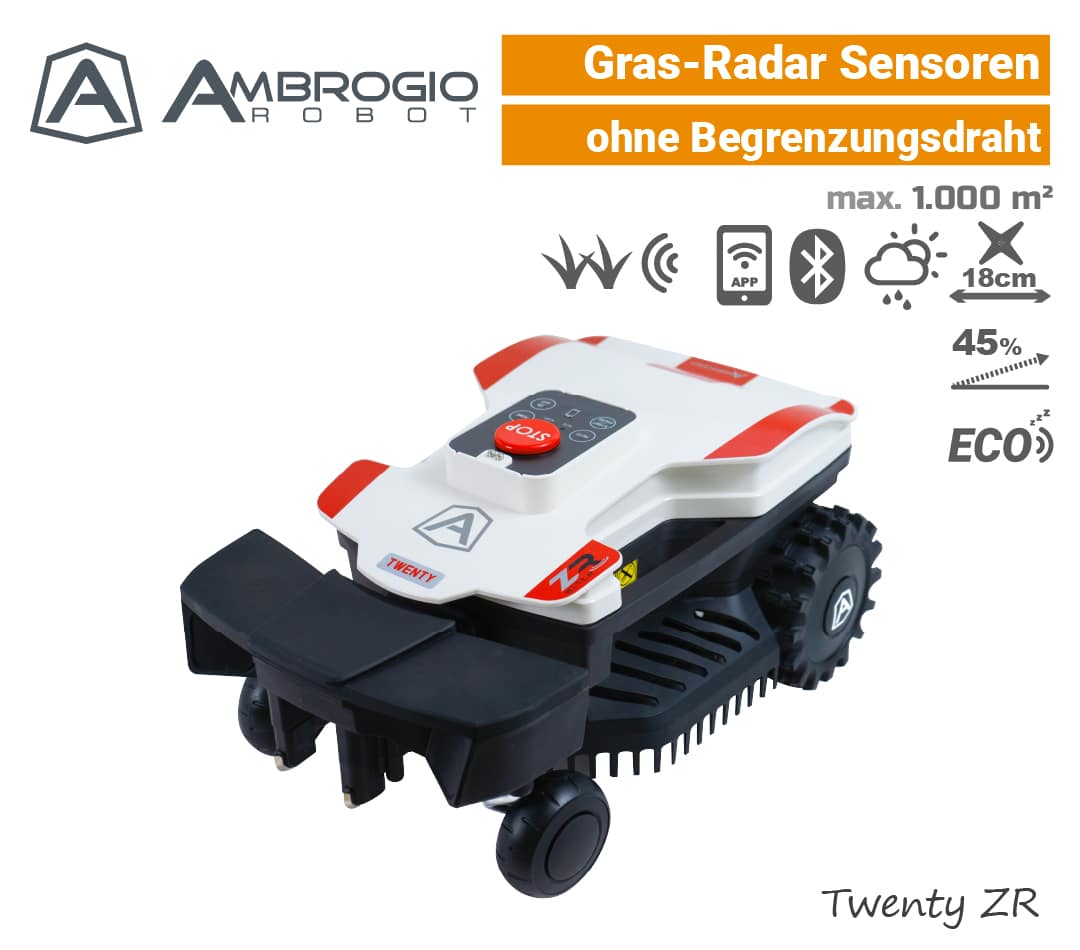 Ambrogio Twenty ZR Mähroboter kabellos ohne Begrenzungsdraht EU9