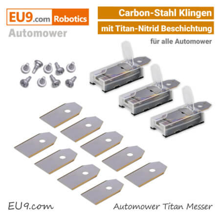 Automower Messer-Klingen Carbonstahl Titan SET EU9