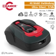 Cramer RM1500 Mähroboter Rasenroboter 4G-Mobilfunk GPS-Tracking RM 1500 EU9