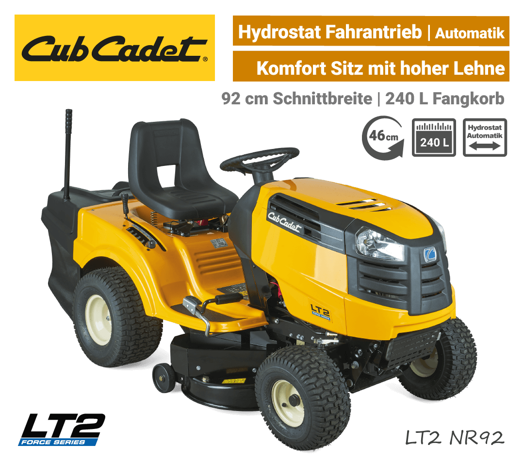 Cub Cadet LT2 NR92 Hydrostat Rasentraktor EU9