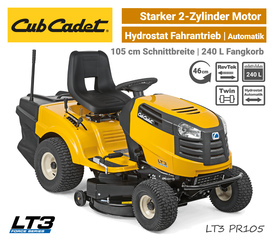 Cub Cadet LT3 PR105 2-Zylinder Rasentraktor EU9