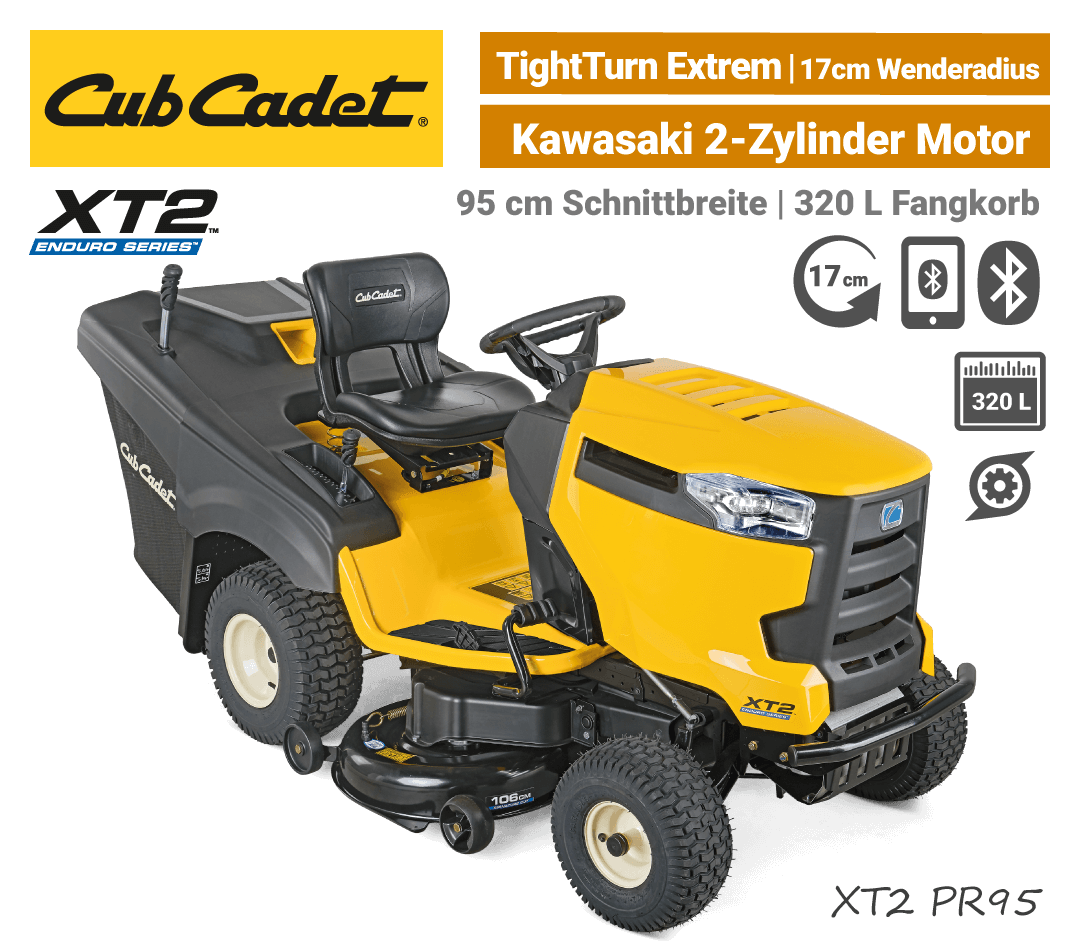 Cub Cadet XT2 PR95 Kawasaki 2-Zylinder Bluetooth Rasentraktor EU9