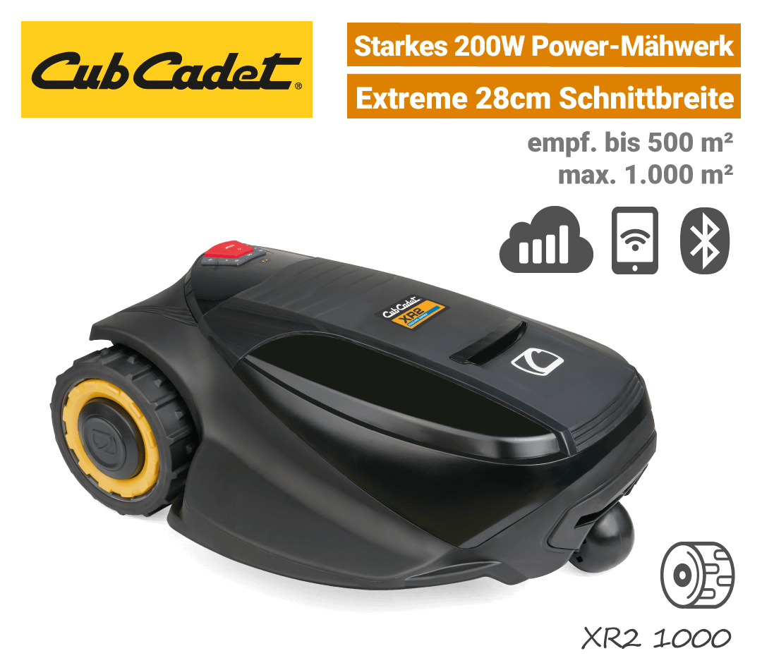 CubCadet XR2 1000 Mähroboter-Rasenroboter Mobilfunk EU9