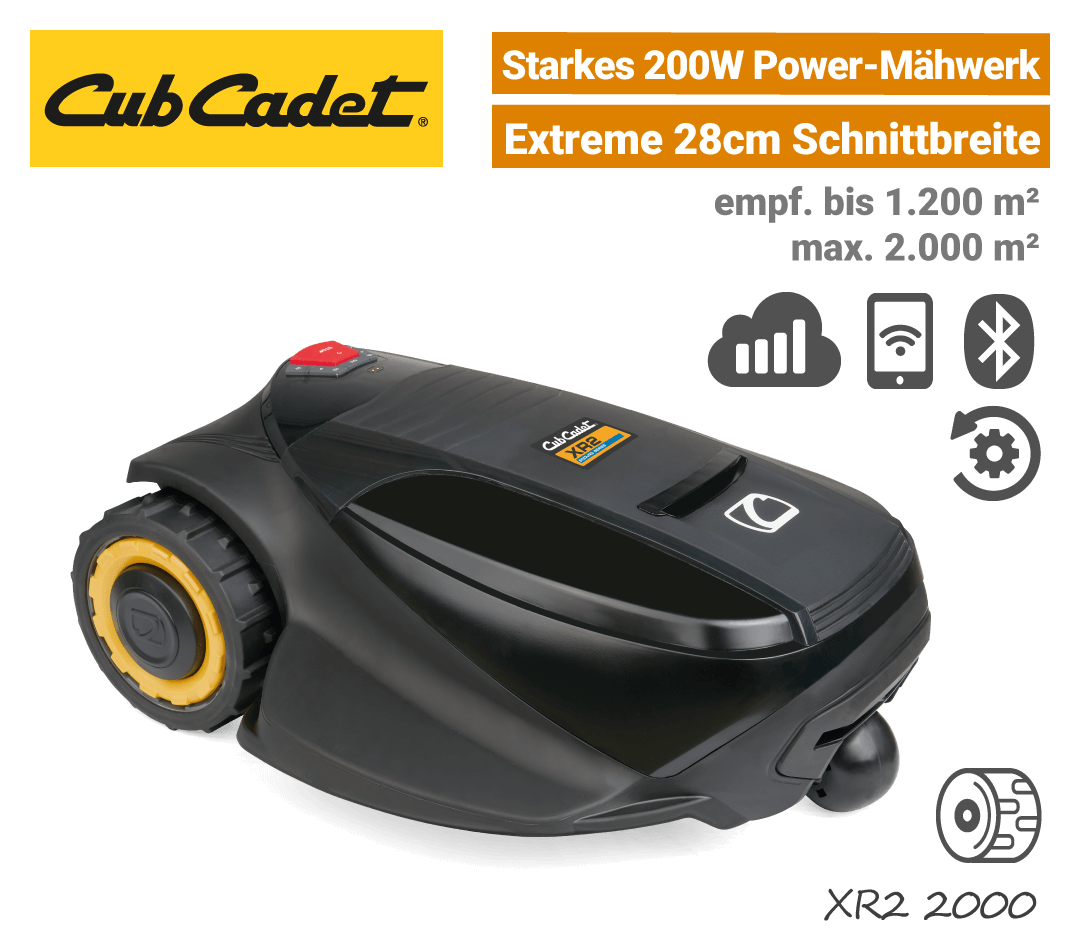 CubCadet XR2 2000 Mähroboter-Rasenroboter Mobilfunk EU9