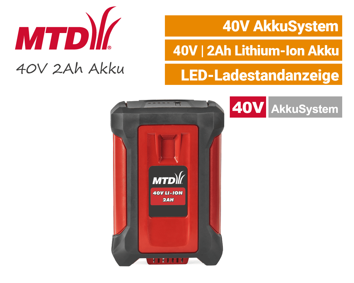 MTD 40V 2Ah Akku Lithium-Ion 40 Volt EU9