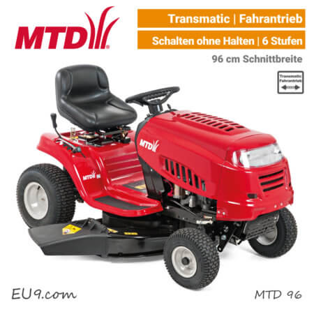 MTD 96 Transmatic Rasentraktor Aufsitzmäher mit Seitenauswurf EU9