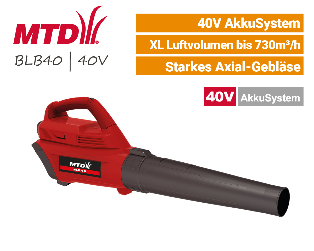 MTD BLB 40 - 40V Akku-Laubbläser 40 Volt EU9