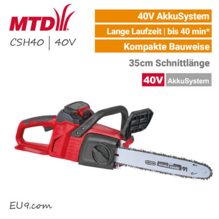 MTD CSH 40 - 40V Akku-Kettensäge Motorsäge 40 Volt EU9