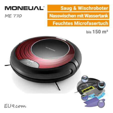 Moneual ME 770 Wischroboter Saugroboter EU9