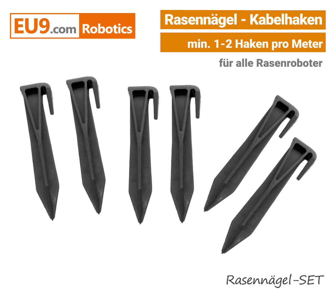 Rasennägel Kabelhaken Viking, Stihl, Robomow, Stiga, Ambrogio, Husqvarna Automower, Wiper Mähroboter EU9