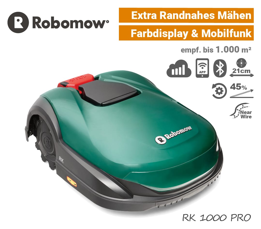 Robomow RK 1000 PRO Mähroboter Rasenroboter Mobilfunk EU9