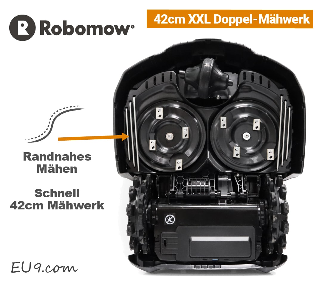 Robomow RK 3000 RK 4000 42cm grosse Schnittbreite XXL Mähwerk schnell EU9