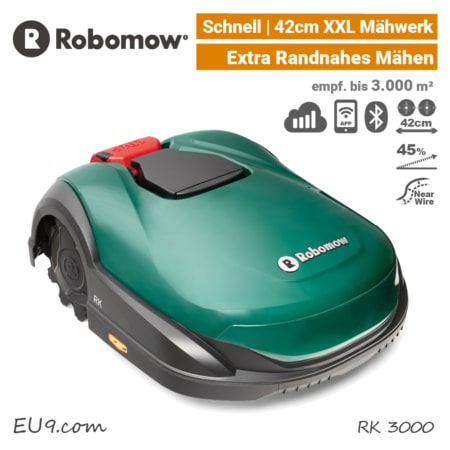 Robomow RK3000 Mähroboter Rasenroboter 42cm große Schnittbreite Mobilfunk EU9