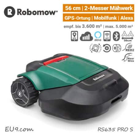 Robomow RS 635 PRO S Mähroboter-Rasenroboter GPS Mobilfunk EU9