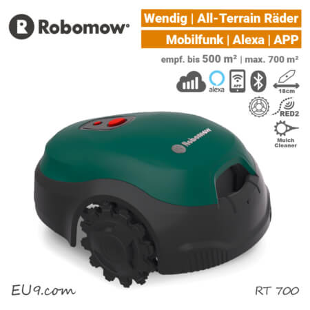 Robomow RT 700 Mähroboter Rasenroboter Mobilfunk Alexa EU9