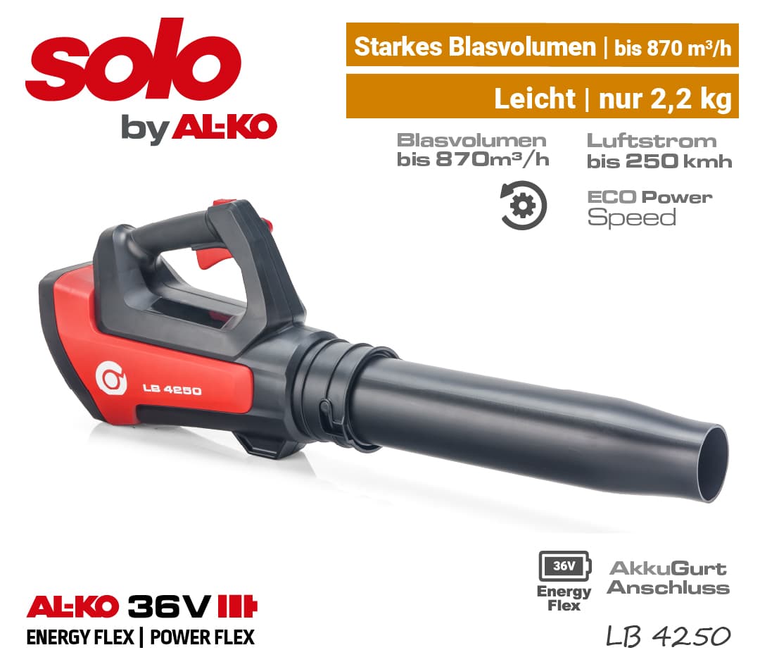 SOLO by ALKO LB 4250 Akku-Laubbläser 36V EnergyFlex 40V Bläser EU9