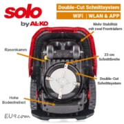 SOLO Robolinho 1423 W Robolinho 2323 W Mähdeck Schnittbreite Double-Cut Mähen EU9