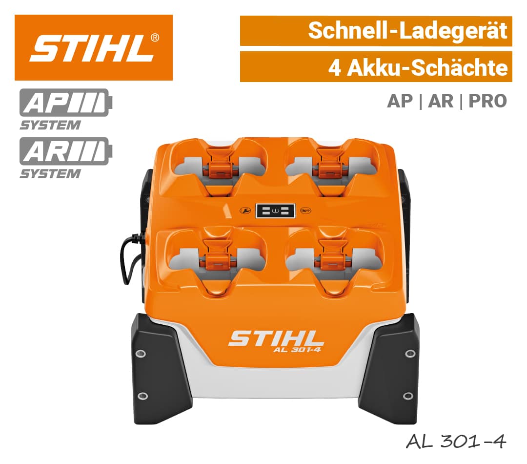 STIHL AL 301-4 Schnell-Ladegerät 4-Schächte AP AR PRO EU9