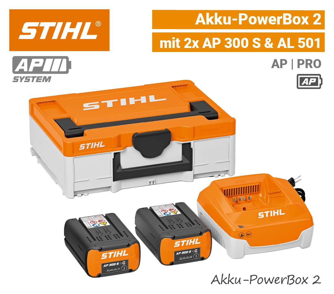 STIHL Akku Power-Box 2 AP 300 S AL 501 Systainer-Box EU9