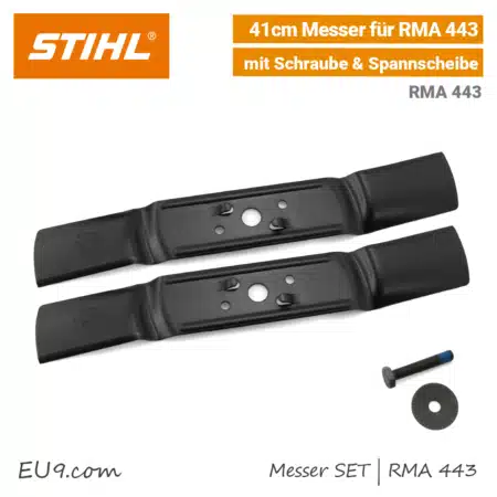 STIHL Messer SET 41 cm Messerschraube RMA 443 Akku-Rasenmäher EU9