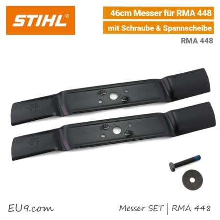 STIHL Messer SET 46 cm Messerschraube RMA 448 Akku-Rasenmäher EU9