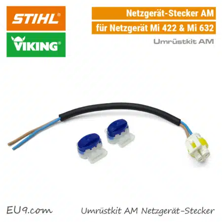 STIHL Viking Netzgerät-Ladegerät AM-Stecker Umrüstkit 2-polig Mi 422 Mi 632 EU9