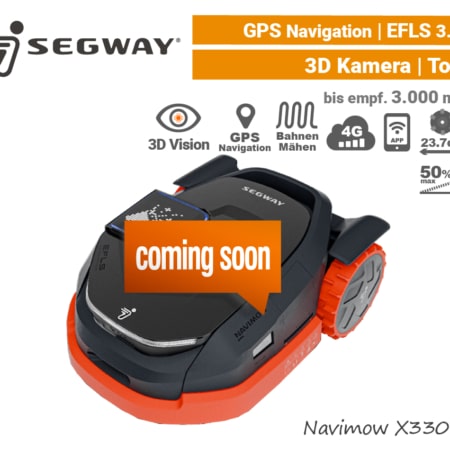 Segway Navimow X330E Mähroboter X330 GPS Rasenroboter X3 EU9