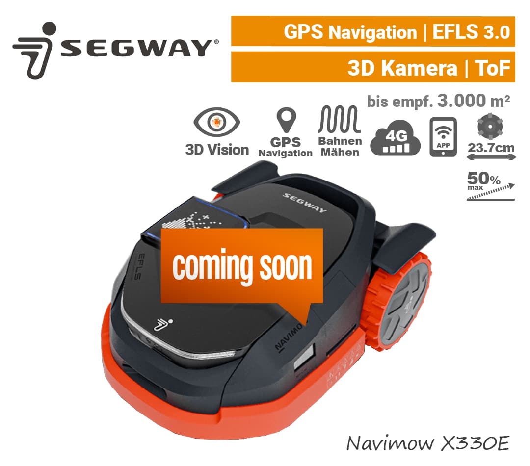 Segway Navimow X330E Mähroboter X330 GPS Rasenroboter X3 EU9