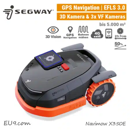 Segway Navimow X350E Mähroboter X350 E GPS Rasenroboter X3 EU9