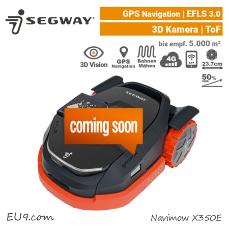 Segway Navimow X350E Mähroboter X350 GPS Rasenroboter X3 EU9