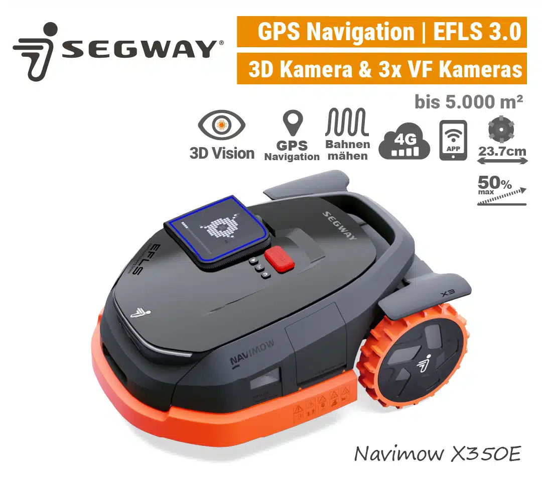 Segway Navimow X350E Mähroboter X350 E GPS Rasenroboter X3 EU9