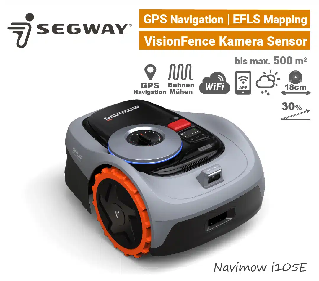 Segway Navimow i105E GPS RTK Rasenroboter GNSS Satelliten WLAN WiFi i105 E EU9