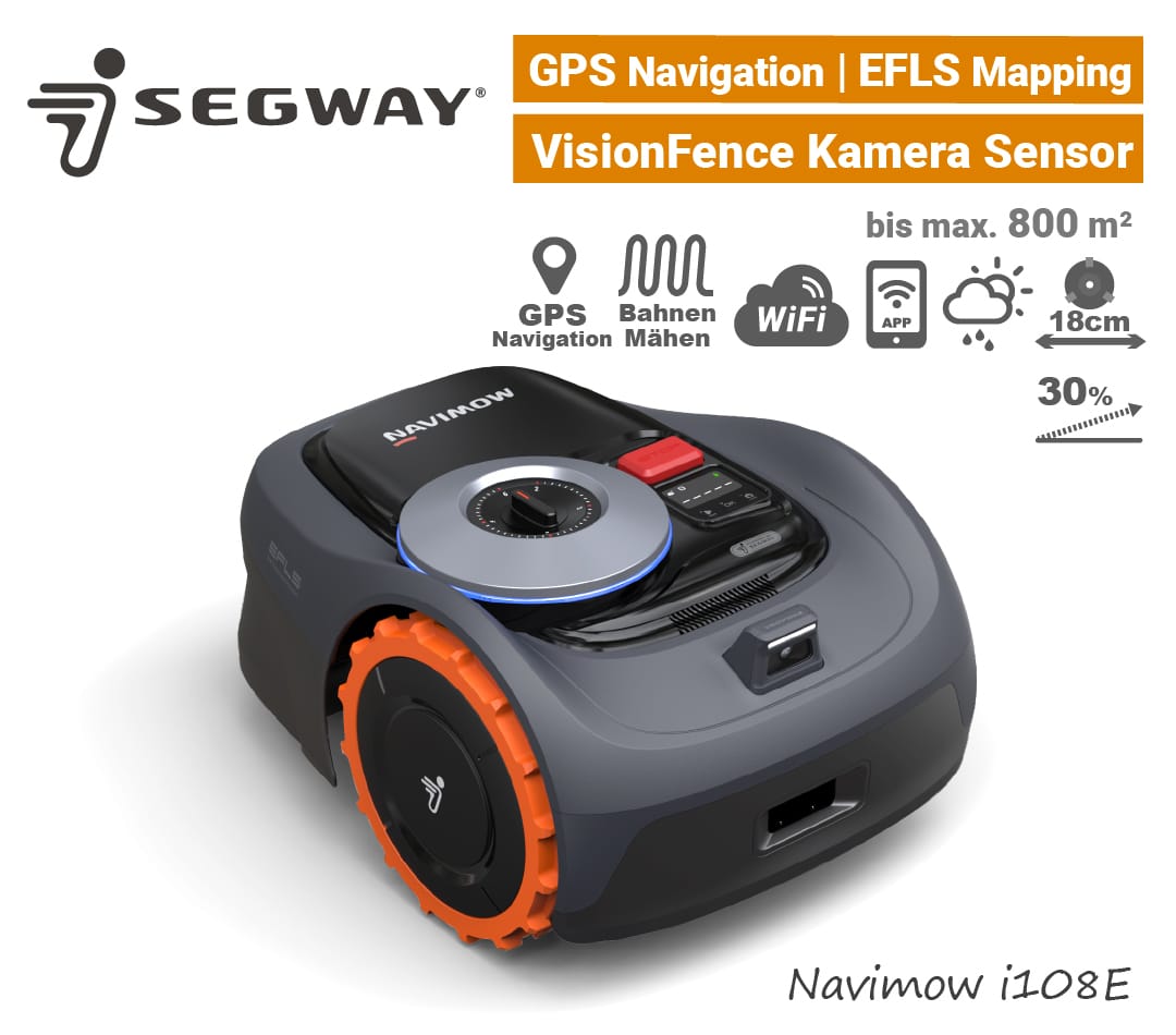 Segway Navimow i108E GPS RTK Rasenroboter GNSS Satelliten WLAN WiFi i108 E EU9