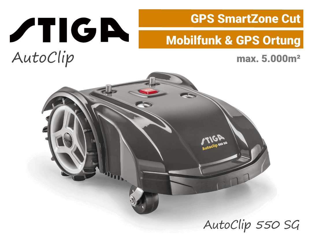 Stiga AutoClip 550 SG GPS Mähroboter-Rasenroboter EU9