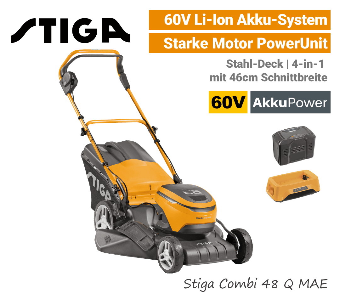 Stiga Combi 48 Q MAE 60V Akku-Rasenmäher 60 Volt EU9