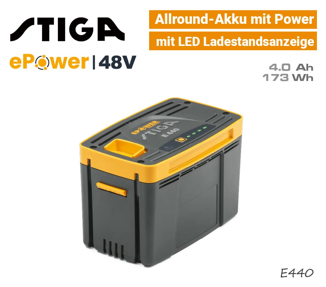 Stiga E 440 Akku 4 Ah ePower 48V E440 gelb EU9