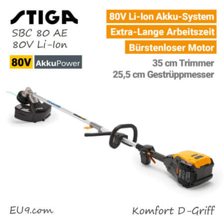 Stiga SBC 80 AE 80V Akku Trimmer Motorsense 80 Volt EU9