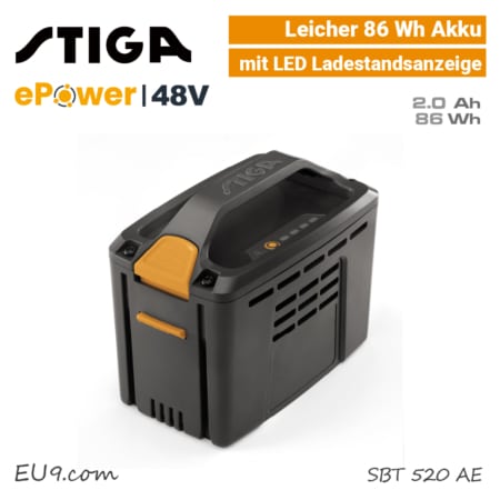 STIGA SBT 520 AE Akku 2 Ah ePower 48V 500 Serie EU9