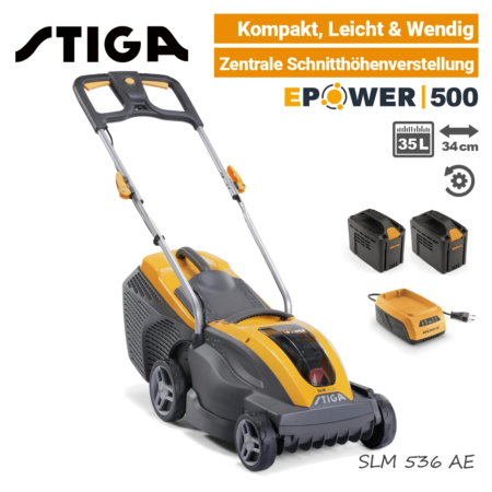 Stiga SLM 536 AE Akku-Rasenmäher EPower 500 EU9